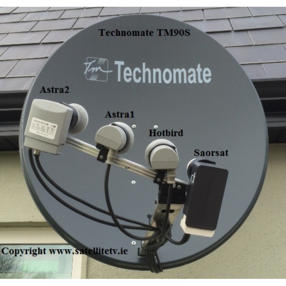 Saorsat, Hotbird, Astra1 + Astra2 plus a LINUX HD Receiver Satellite